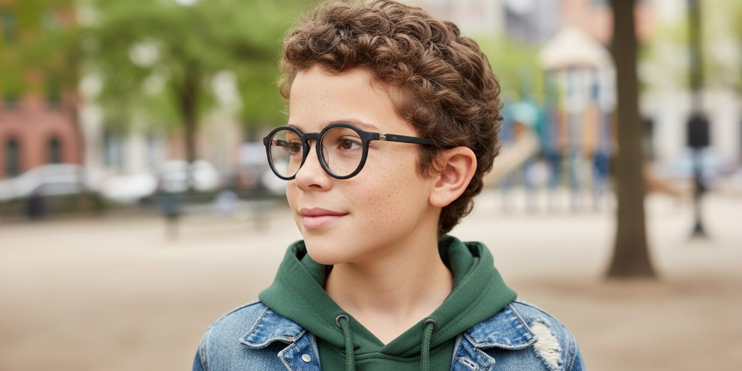 Full Rim Round Eyeglasses With Adjustable Temples M5205