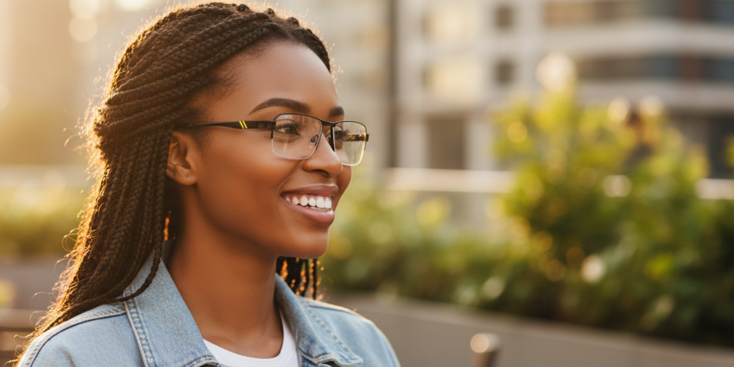 Half Rim Rectangle Classic Eyeglasses M8003