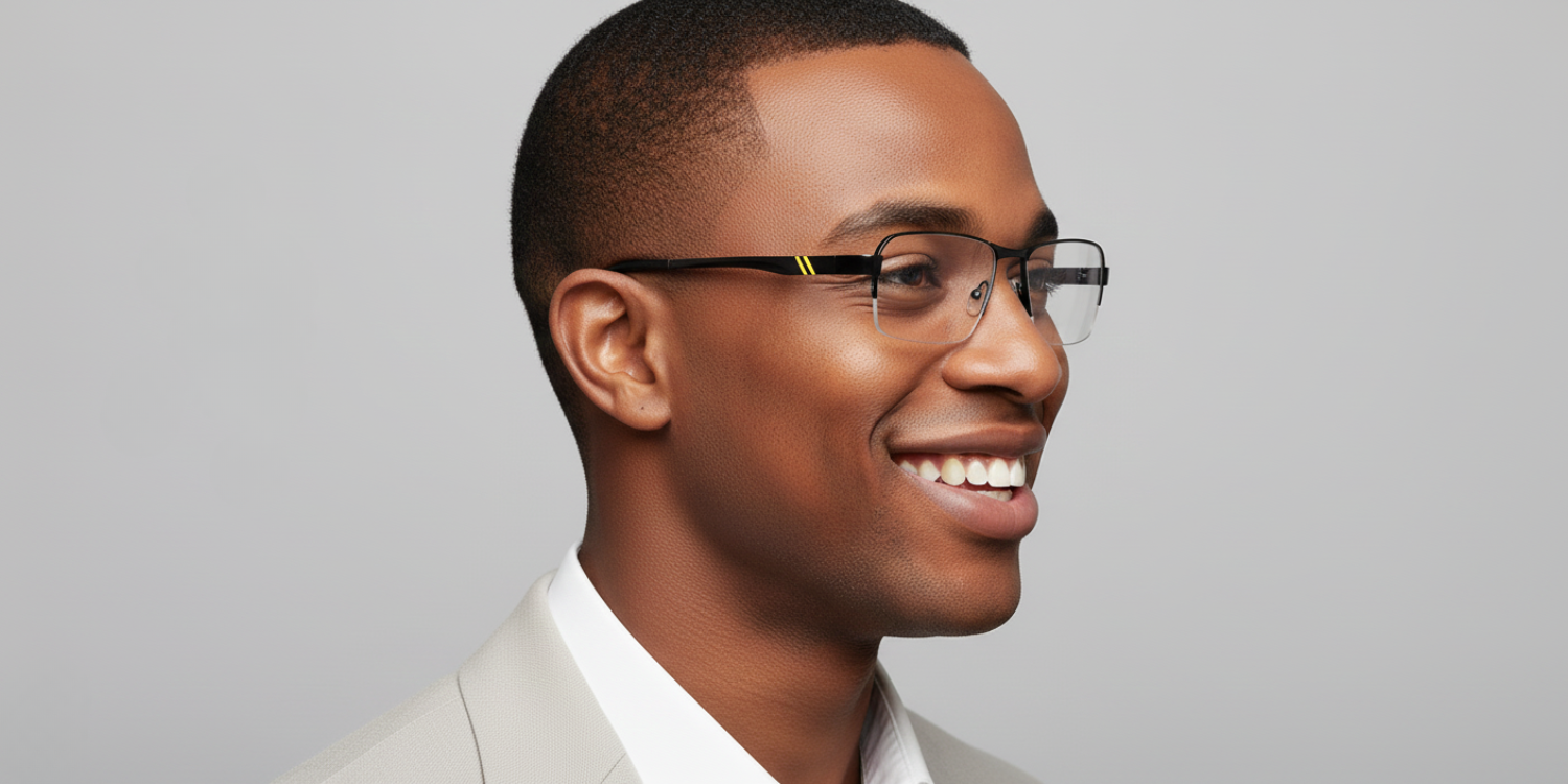 Half Rim Rectangle Classic Eyeglasses M8003