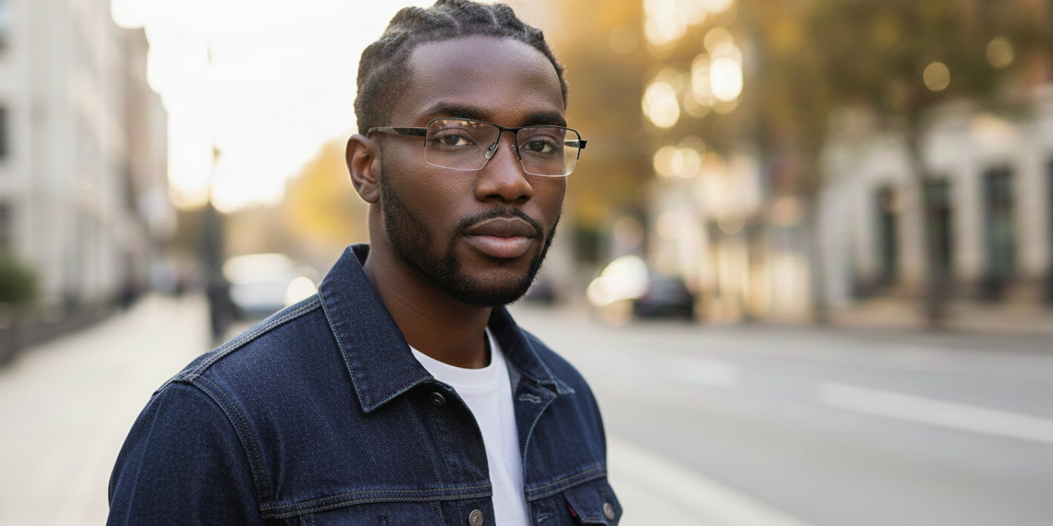 Half Rim Rectangle Classic Eyeglasses M8003