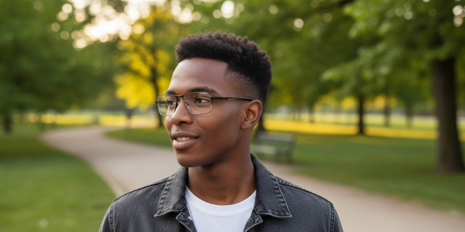 Half Rim Rectangle Classic Eyeglasses M8003