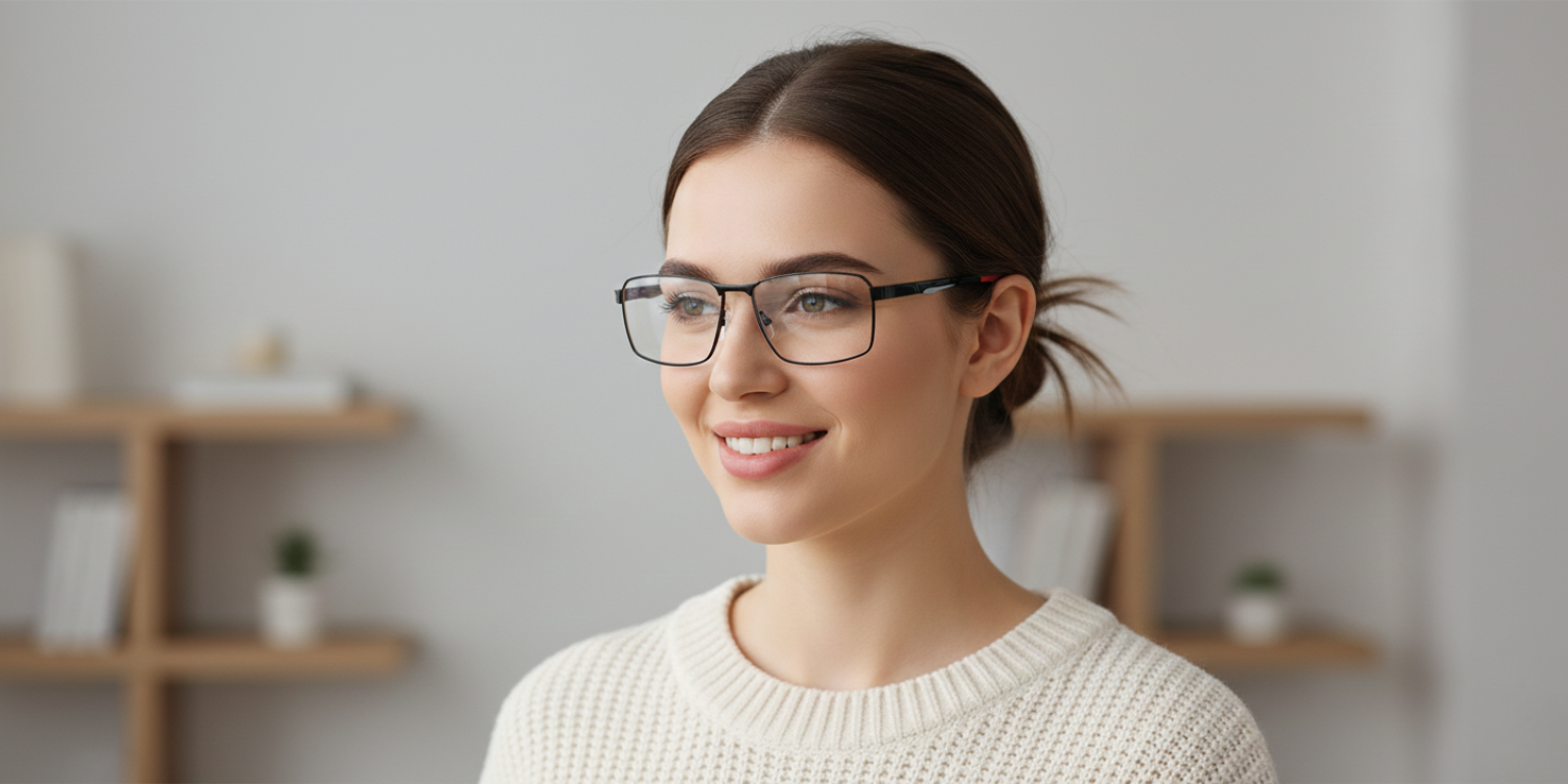 Full Rim Rectangle Classic Eyeglasses M8024