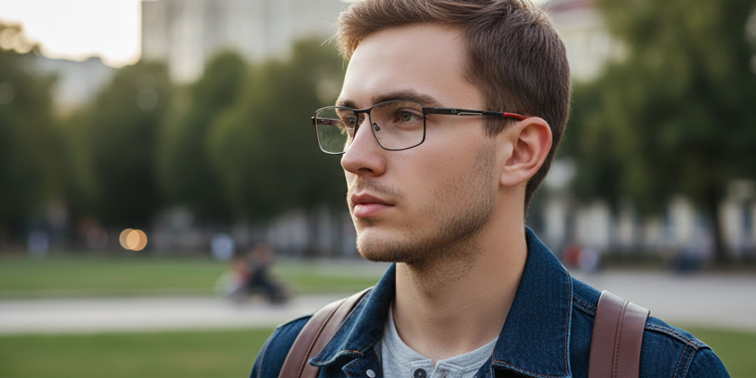 Full Rim Rectangle Classic Eyeglasses M8024