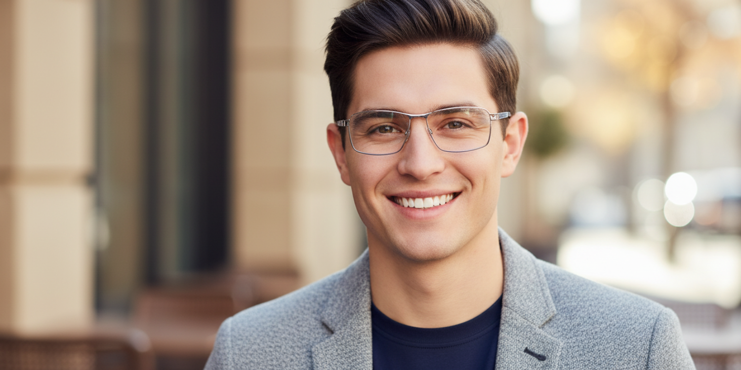 Full Rim Rectangle Classic Eyeglasses M8024