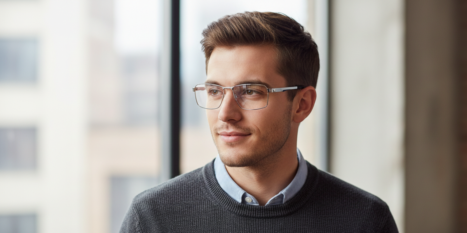 Full Rim Rectangle Classic Eyeglasses M8024