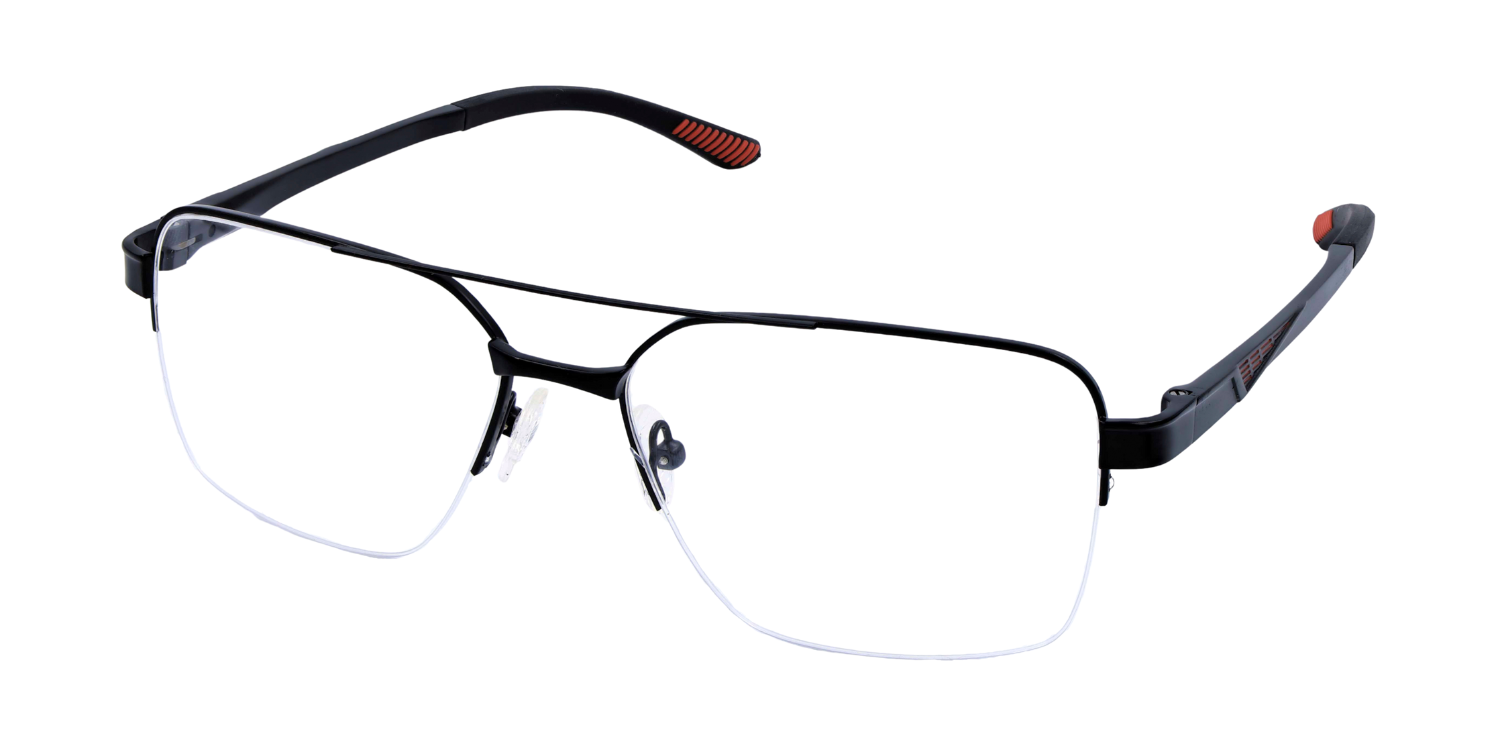 Half Rim Double Bridge Rectangle Classic Eyeglasses M8026