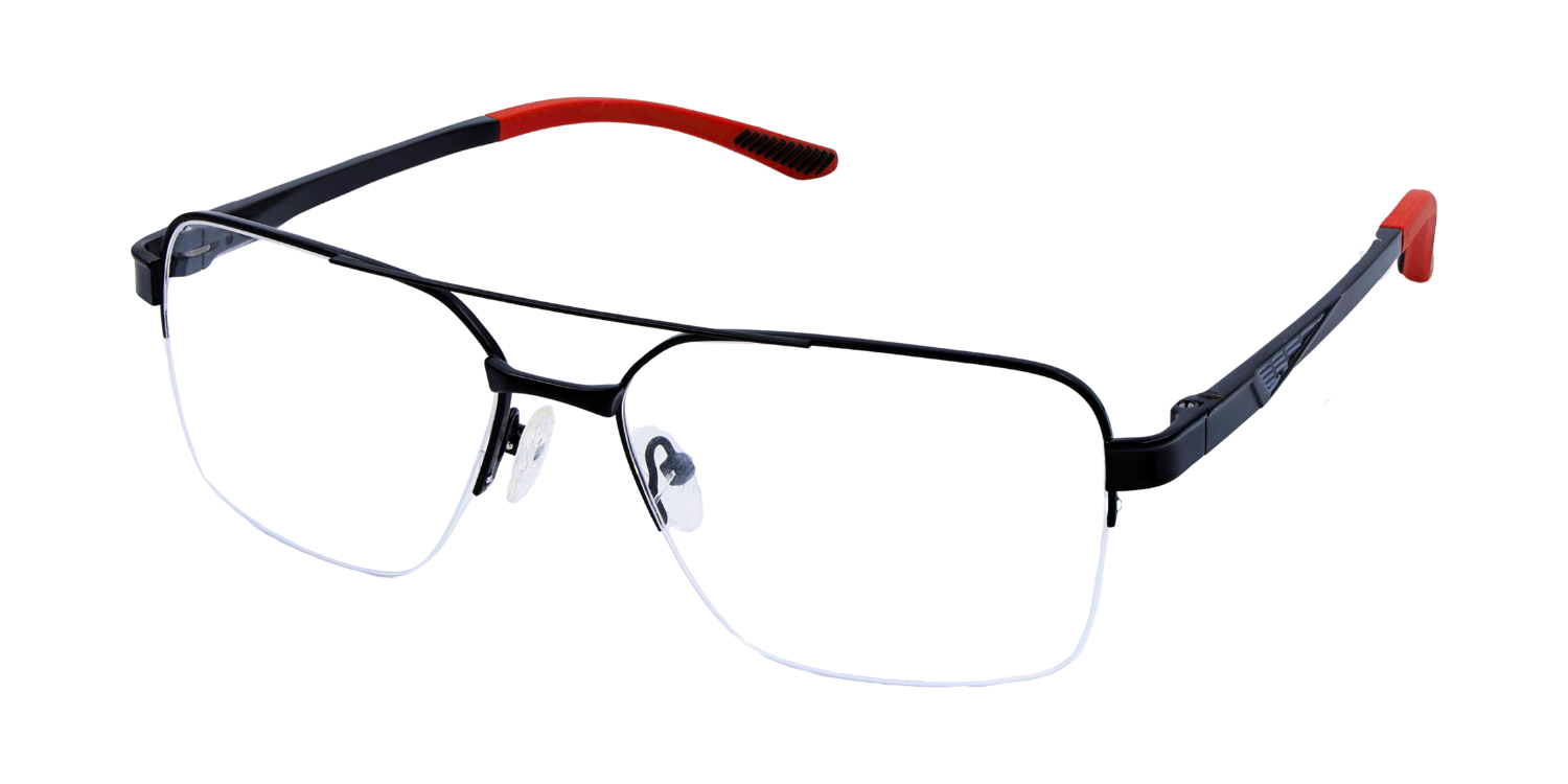 Half Rim Double Bridge Rectangle Classic Eyeglasses M8026