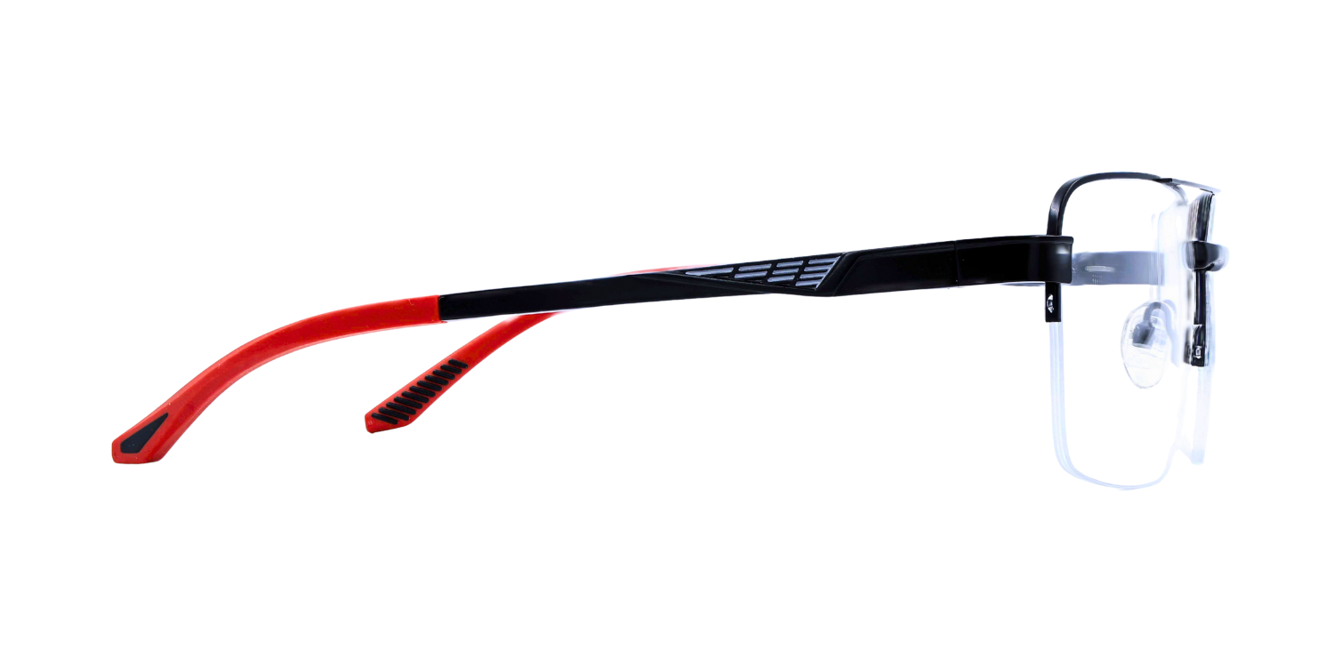 Half Rim Double Bridge Rectangle Classic Eyeglasses M8026