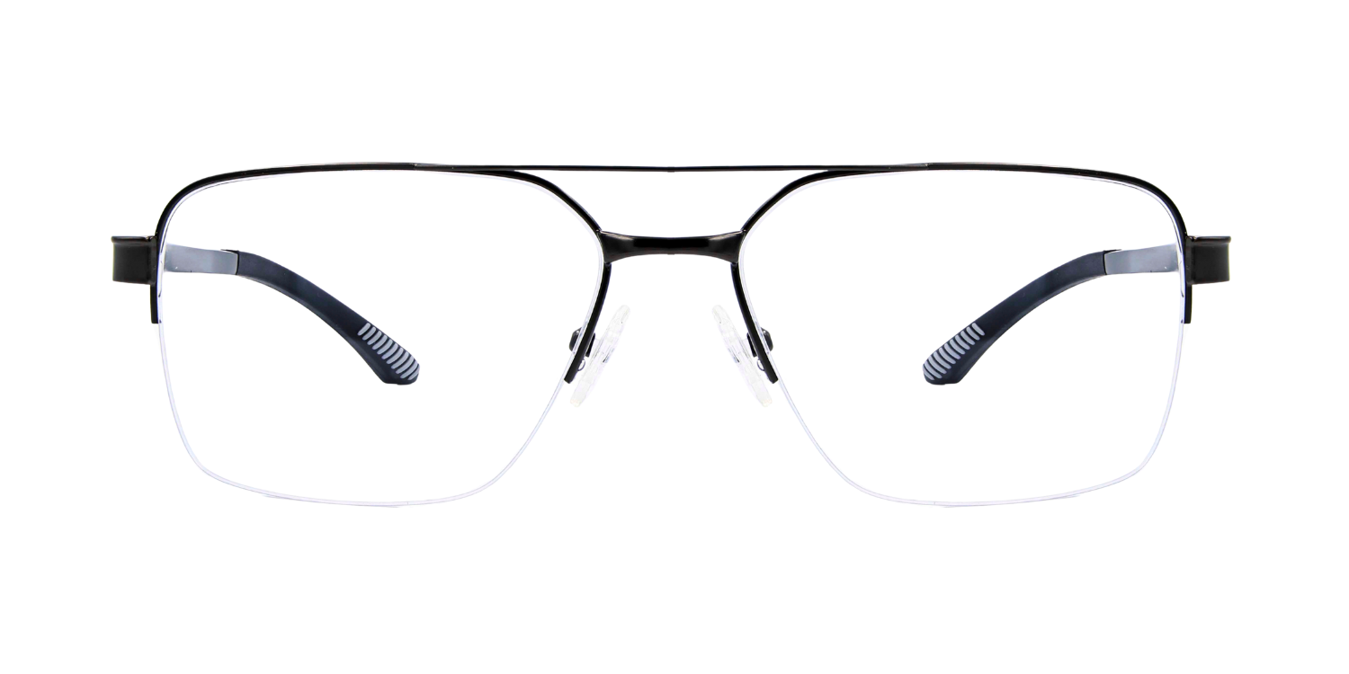 Half Rim Double Bridge Rectangle Classic Eyeglasses M8026