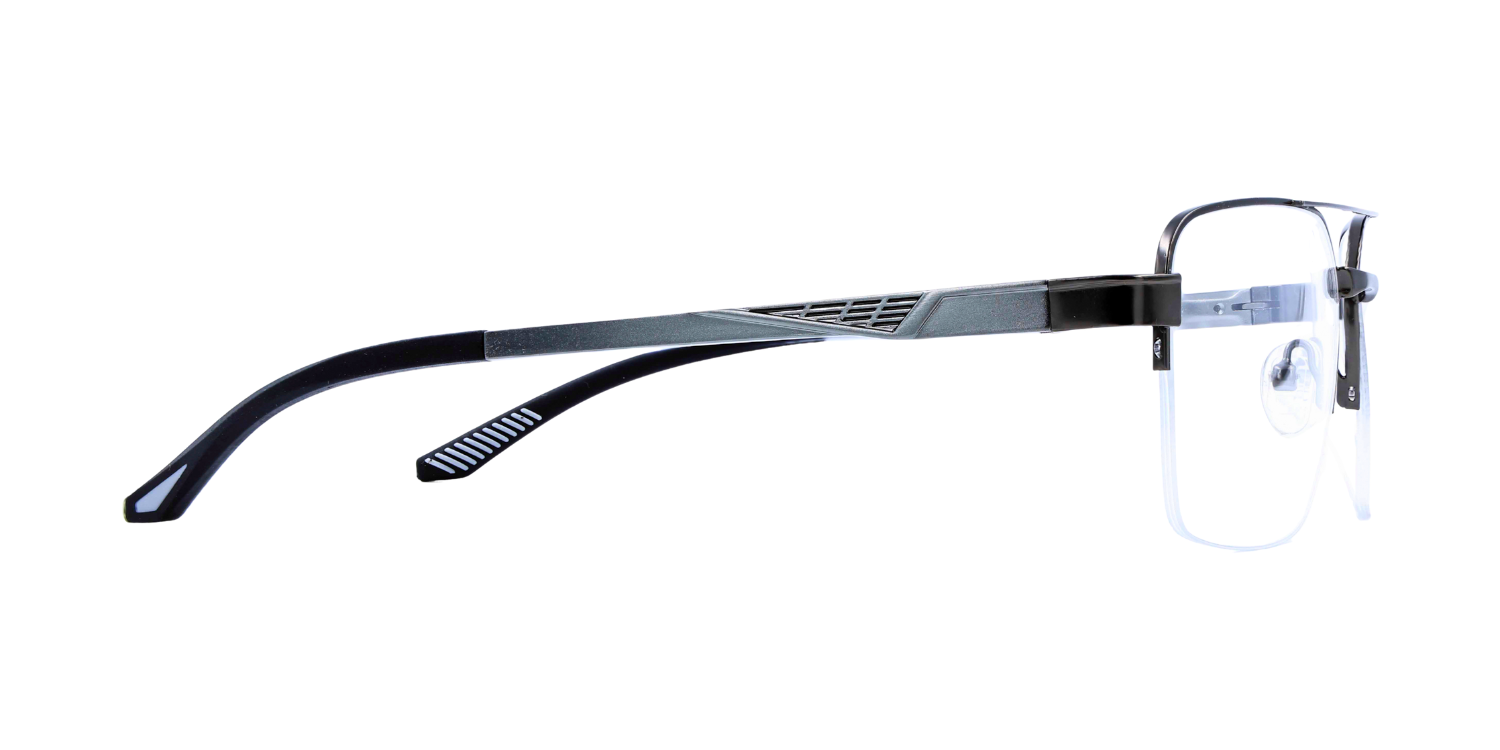 Half Rim Double Bridge Rectangle Classic Eyeglasses M8026