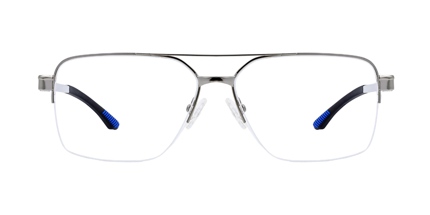 Half Rim Double Bridge Rectangle Classic Eyeglasses M8026