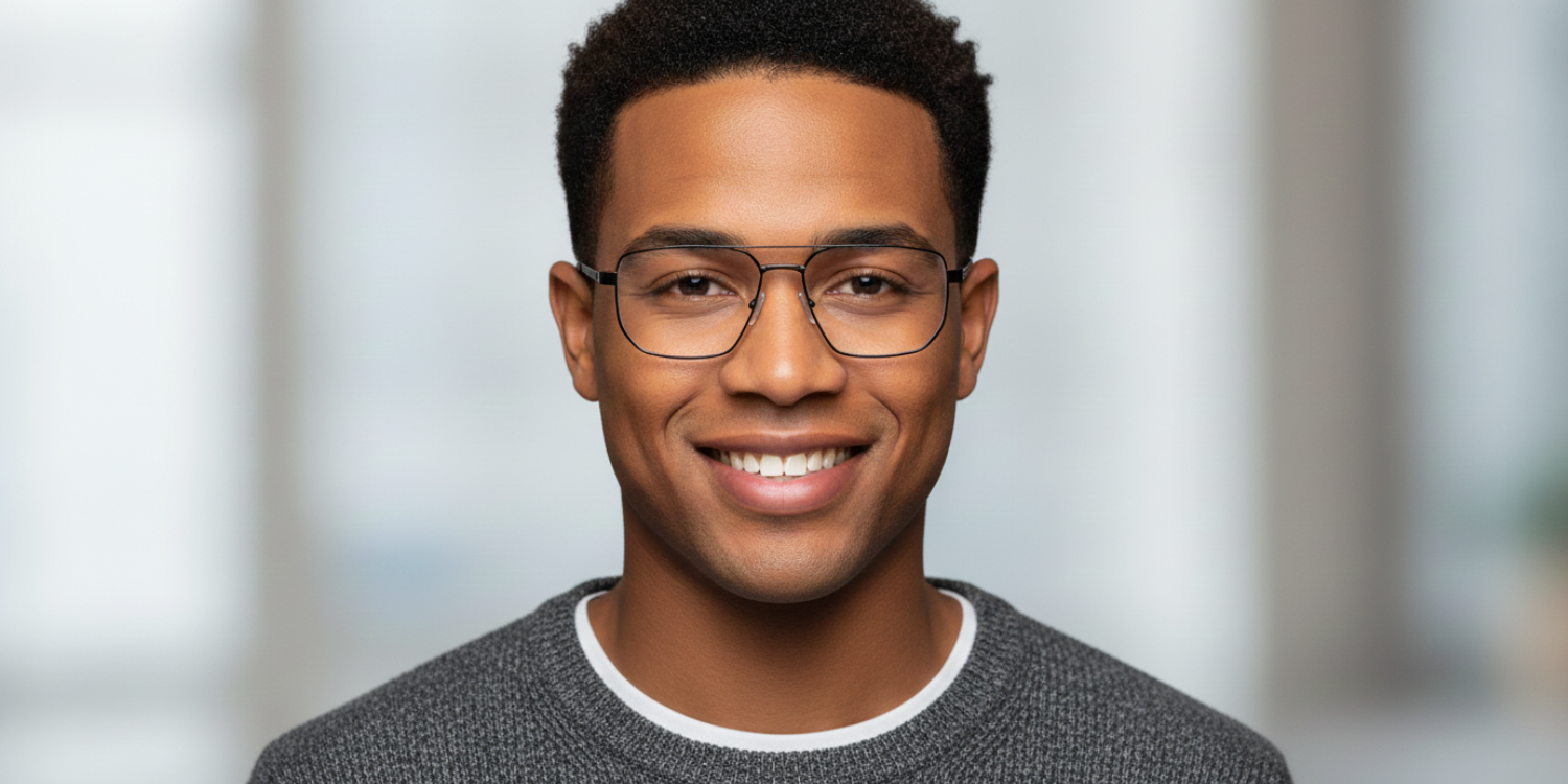 Full Rim Double Bridge Rectangle Classic Eyeglasses M8102