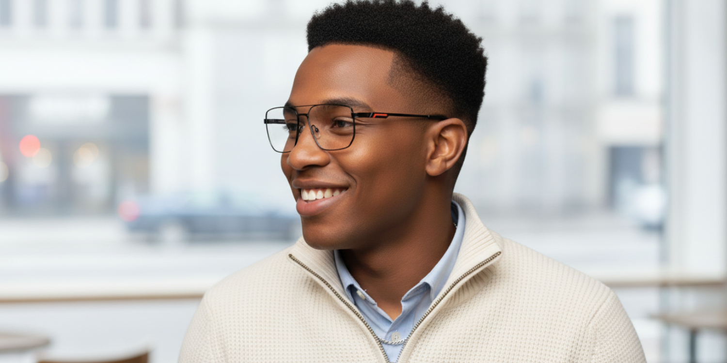 Full Rim Double Bridge Rectangle Classic Eyeglasses M8102