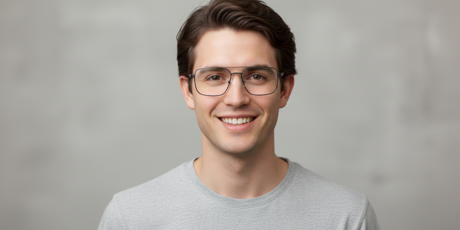 Full Rim Double Bridge Rectangle Classic Eyeglasses M8102