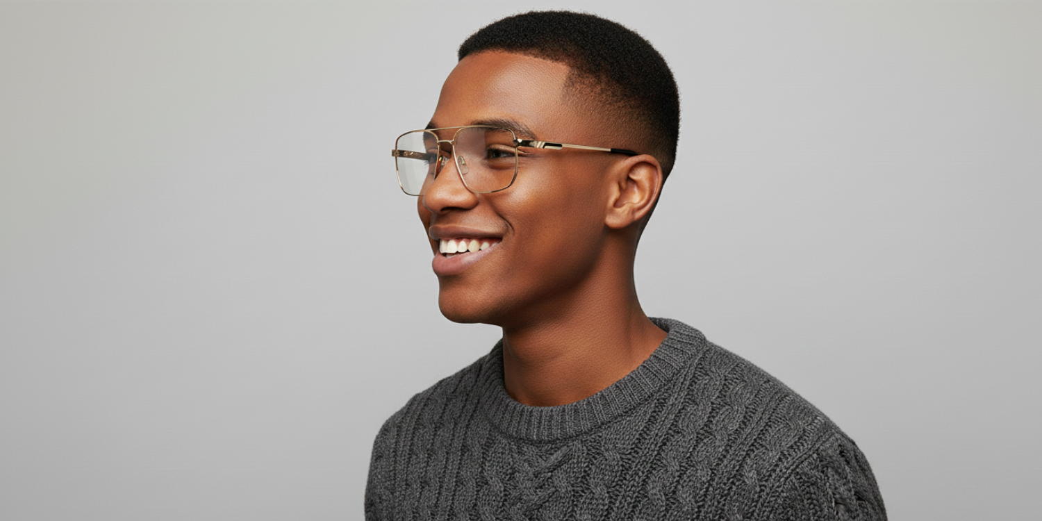 Full Rim Double Bridge Rectangle Classic Eyeglasses M8102