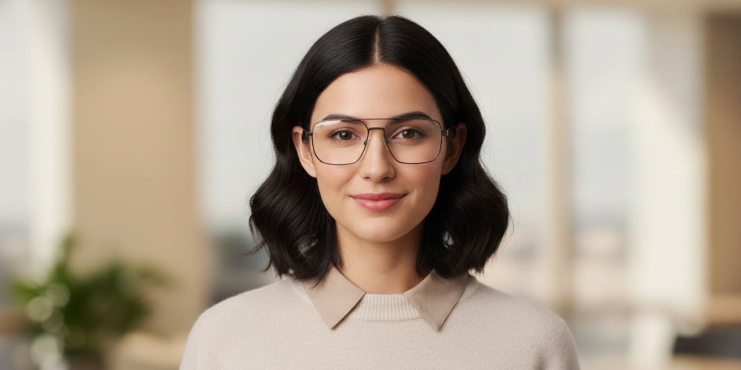 Full Rim Double Bridge Rectangle Classic Eyeglasses M8102