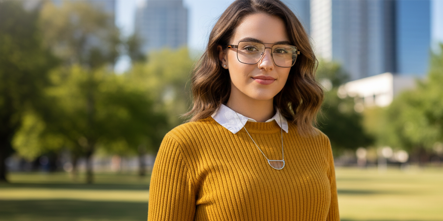 Full Rim Double Bridge Rectangle Classic Eyeglasses M8102