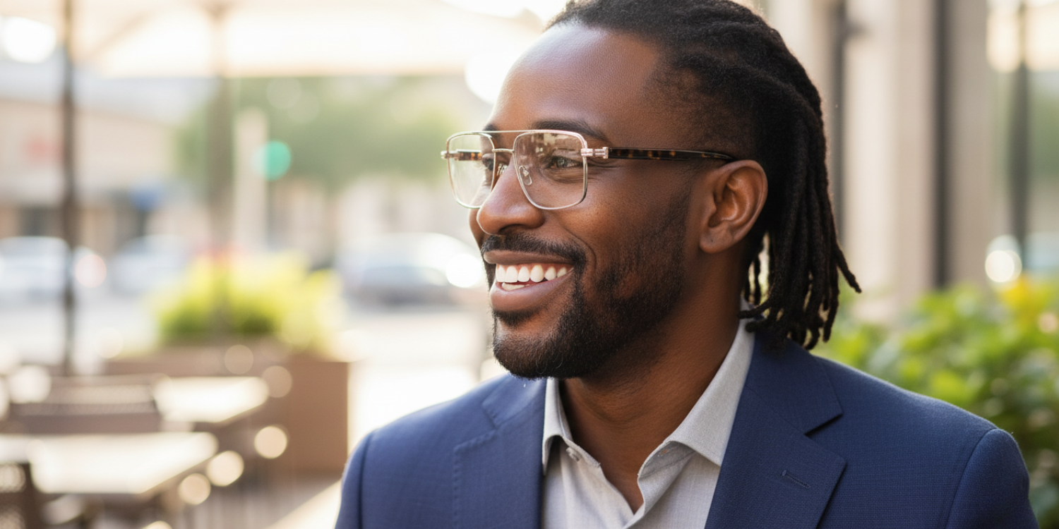 Half Rim Double Bridge Rectangle Classic Eyeglasses PY3365