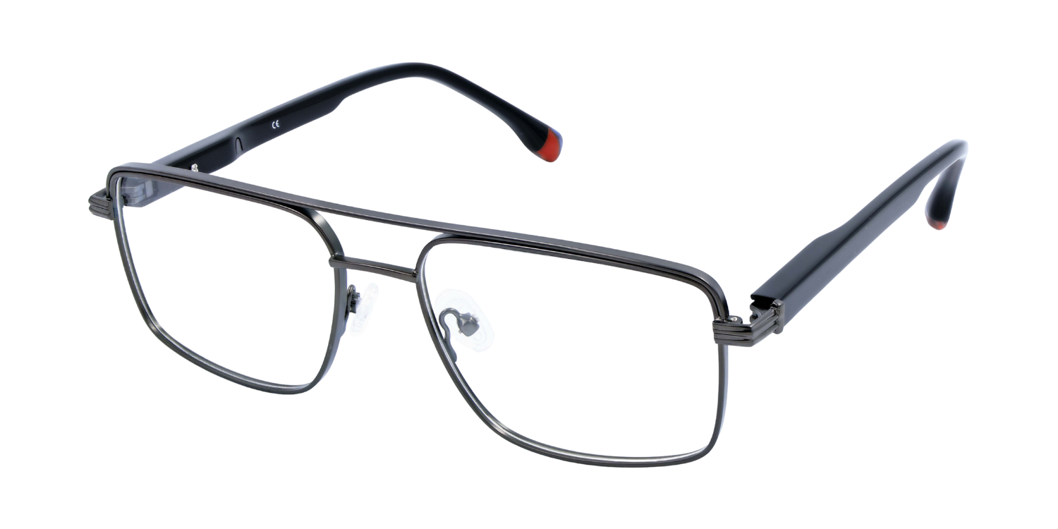 Half Rim Double Bridge Rectangle Classic Eyeglasses PY3365