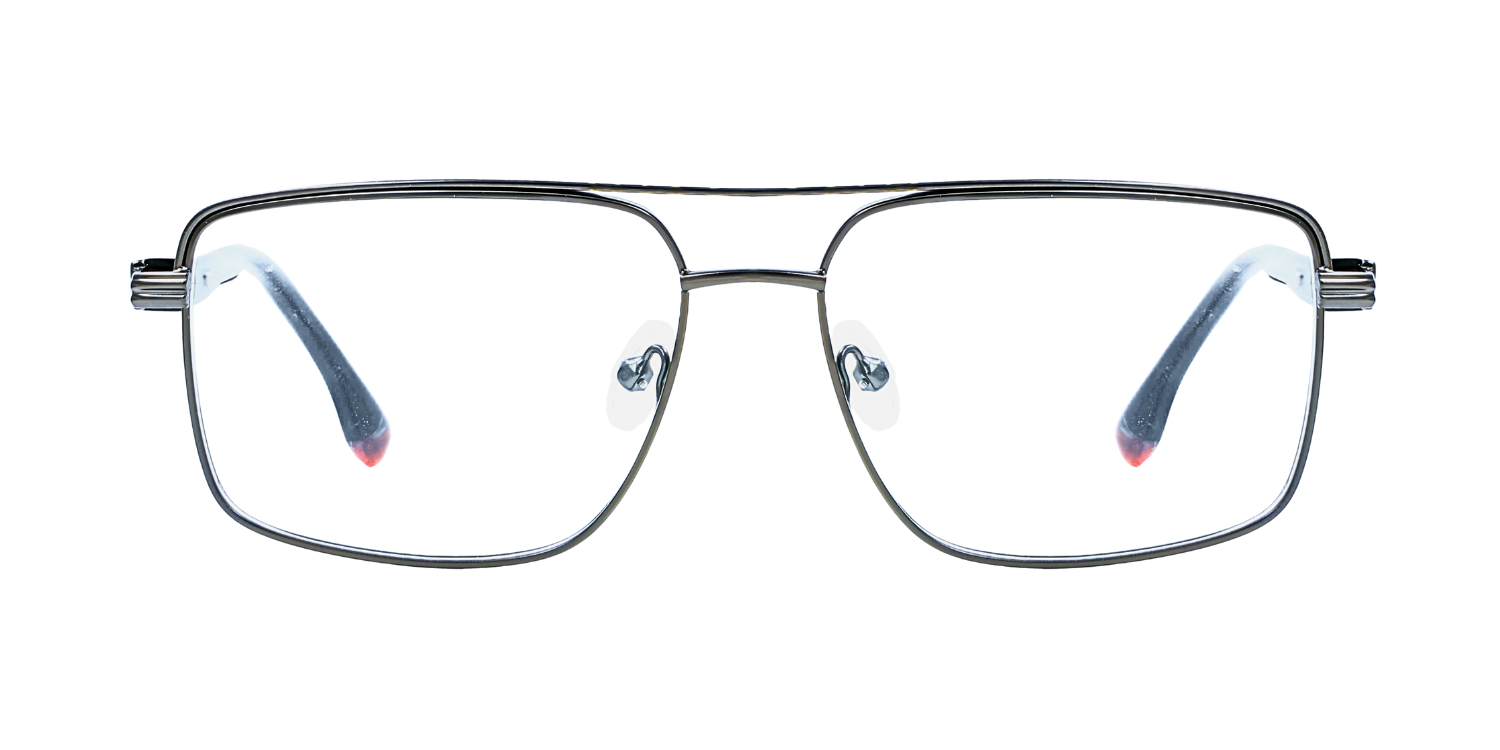 Half Rim Double Bridge Rectangle Classic Eyeglasses PY3365