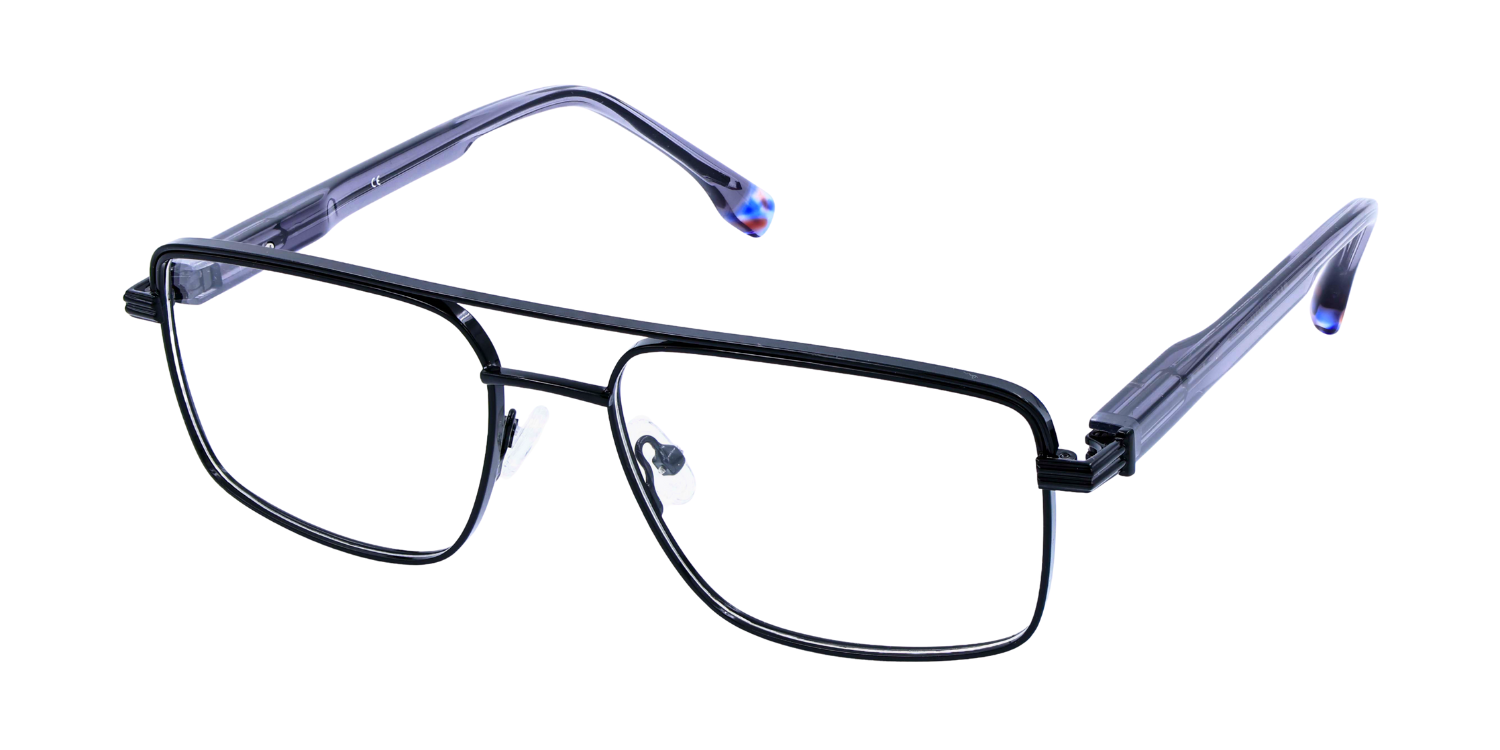 Half Rim Double Bridge Rectangle Classic Eyeglasses PY3365