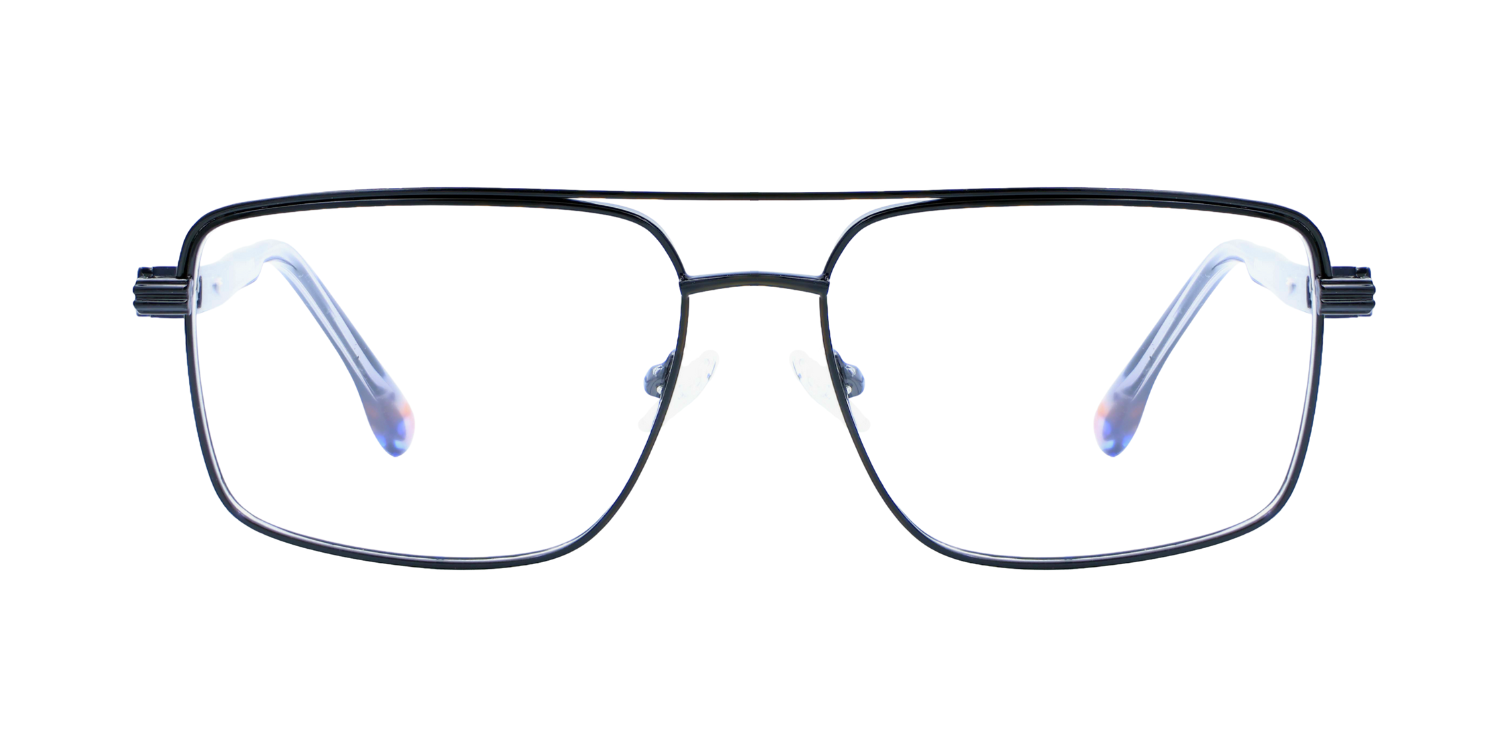 Half Rim Double Bridge Rectangle Classic Eyeglasses PY3365