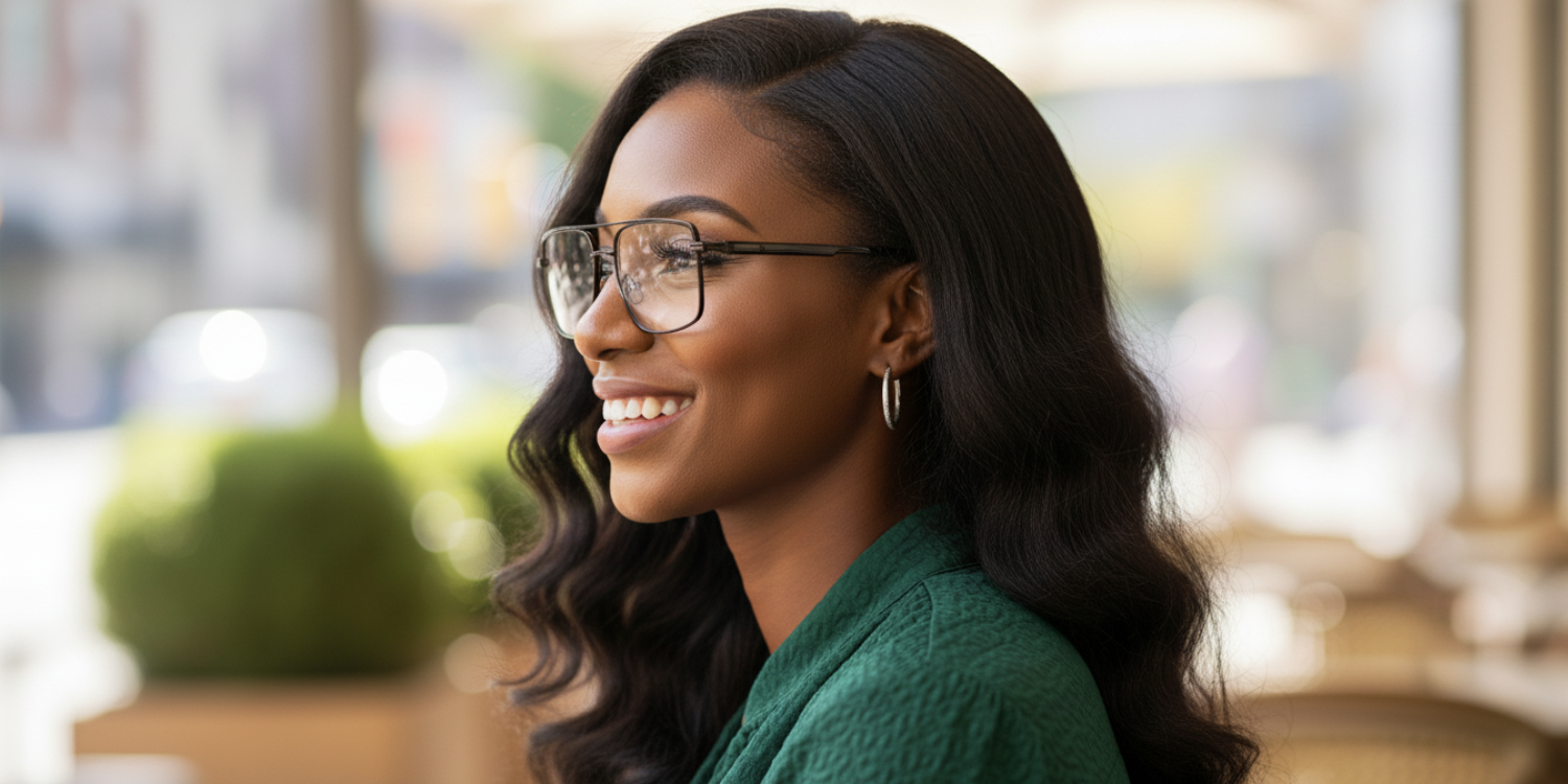 Half Rim Double Bridge Rectangle Classic Eyeglasses PY3365