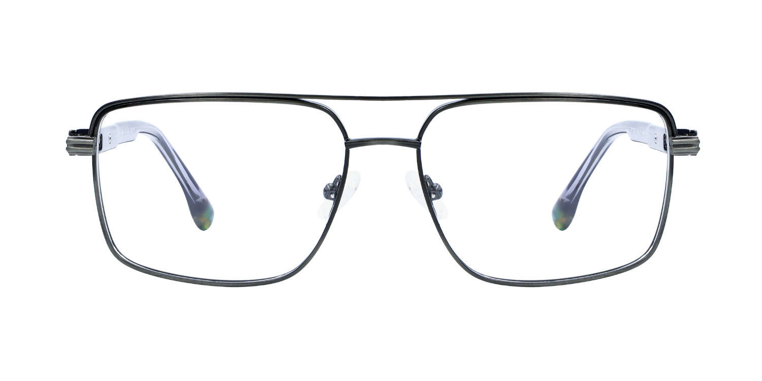 Half Rim Double Bridge Rectangle Classic Eyeglasses PY3365