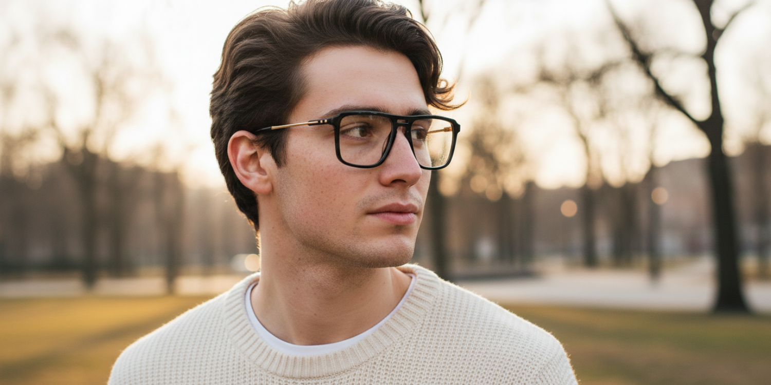 Full Rim Double Bridge Rectangle Classic Eyeglasses RD A10181