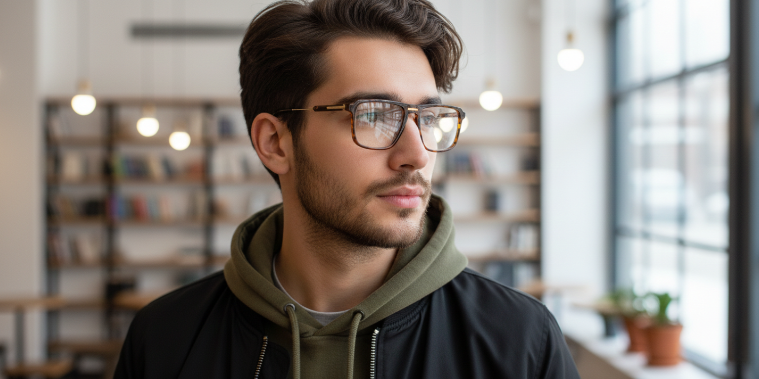 Full Rim Double Bridge Rectangle Classic Eyeglasses RD A10181