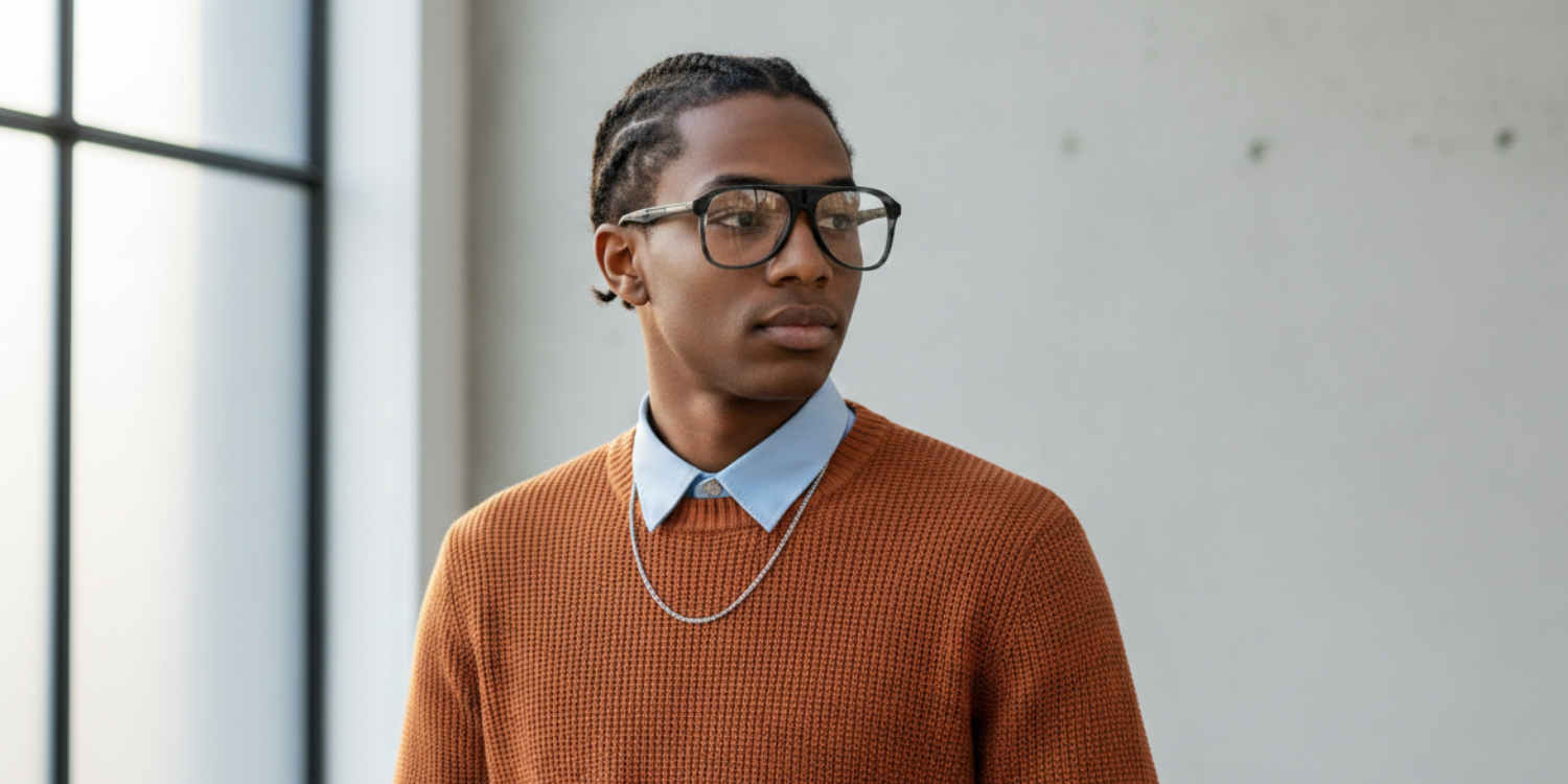 Full Rim Double Bridge Aviator Classic Eyeglasses RD R4379VF