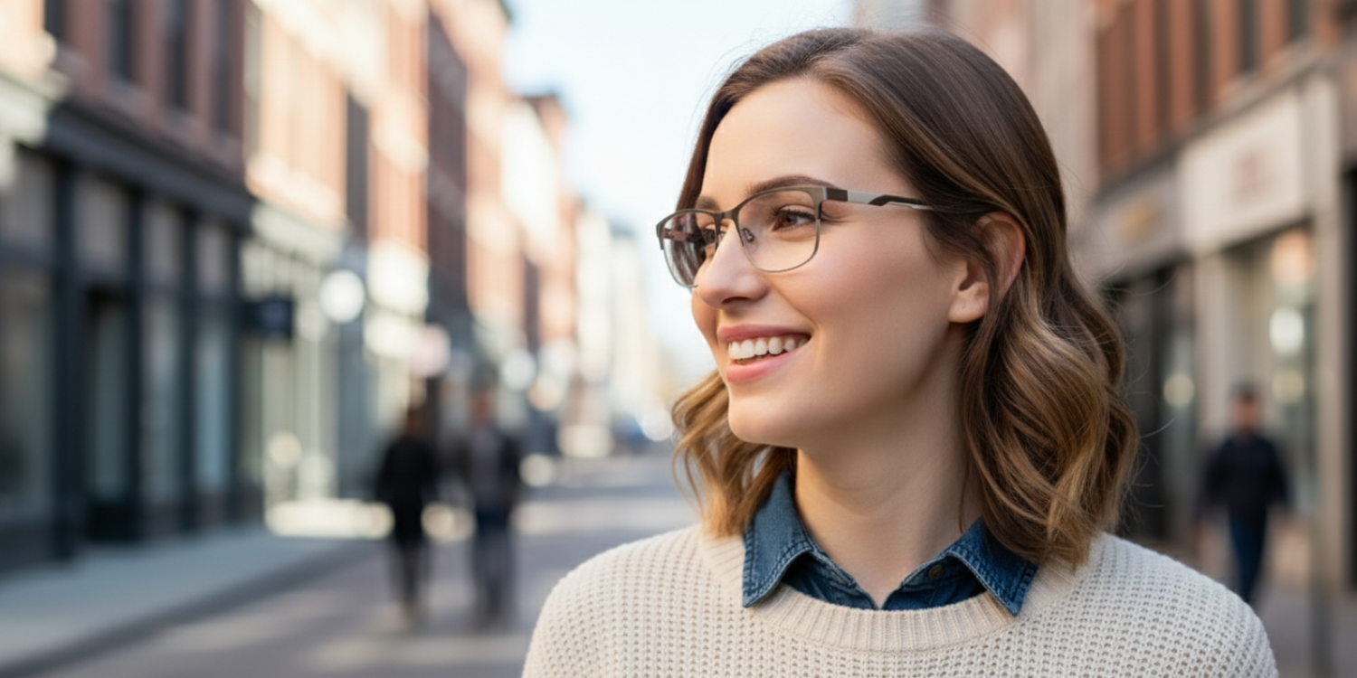 Half Rim Rectangle Classic Eyeglasses R2207